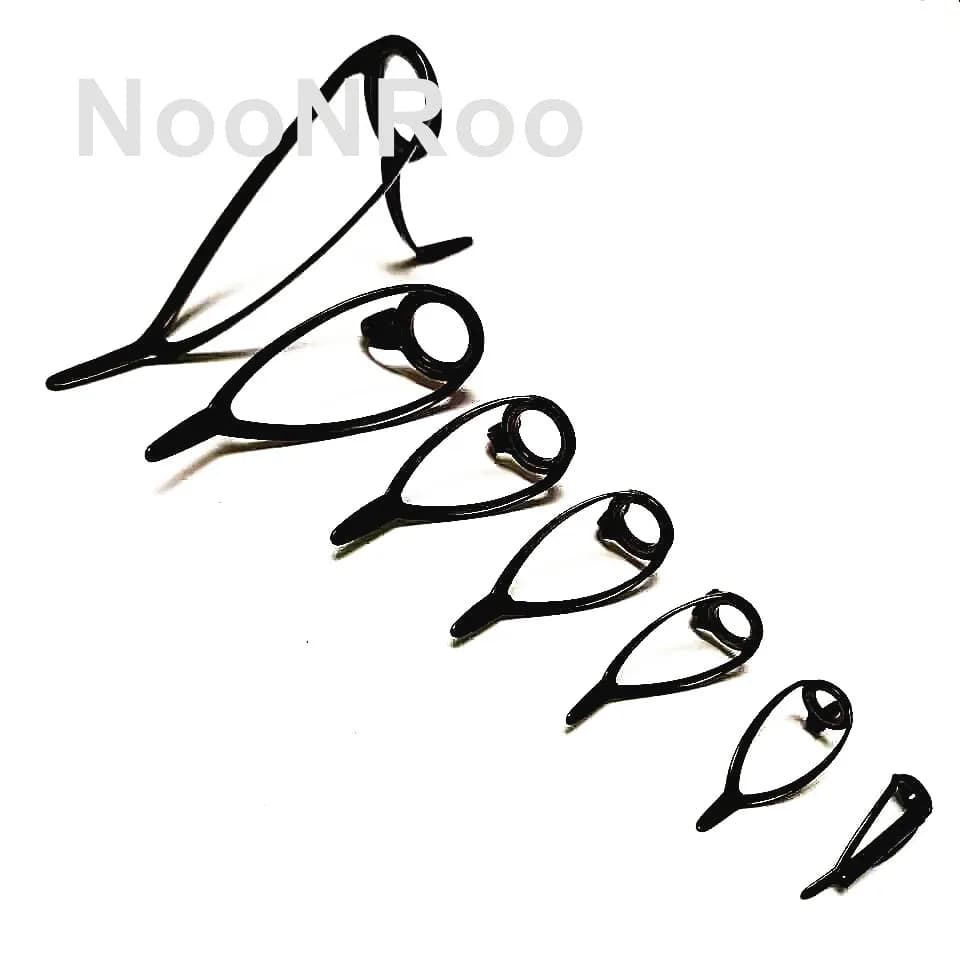 2 Borse NooNRoo Set di guide per orata Guide per acqua salata Guide per canne da pesca in acciaio inossidabile resistenti Costruzione di aste di riparazione fai-da-te