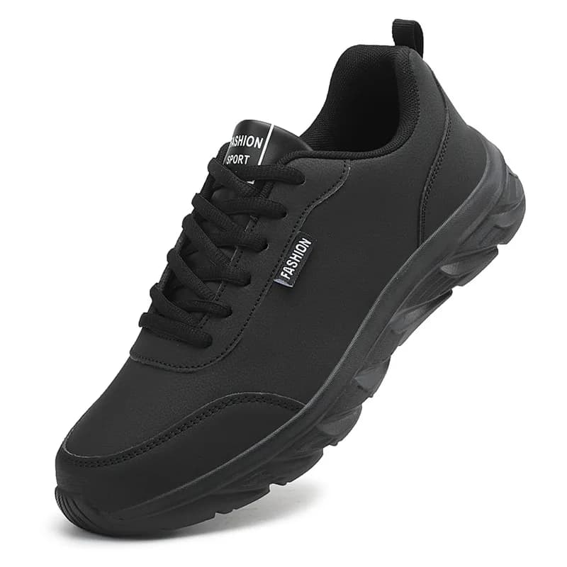 New Large Size Lightweight Sports Shoes Men's Leather Casual Shoes Fashionable Breathable Running Shoes