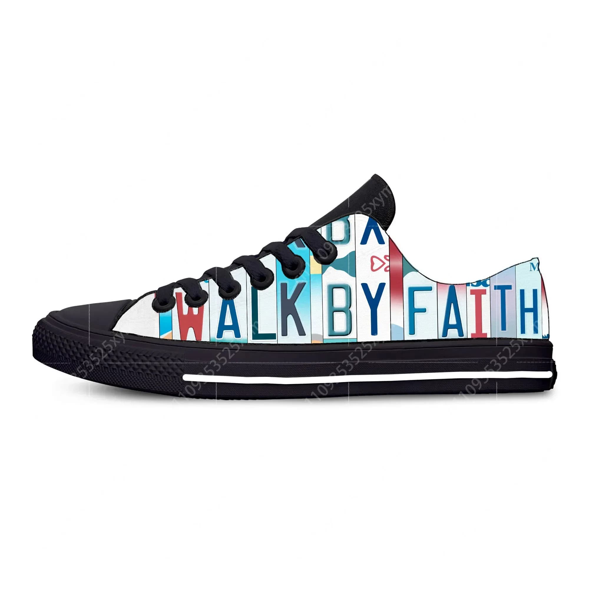 Sneakers Walk By Faith per Uomo, Donna e Adolescenti, Scarpe Casual in Tela, Scarpe da Corsa di Design con Stampa 3D, Traspiranti e Leggere