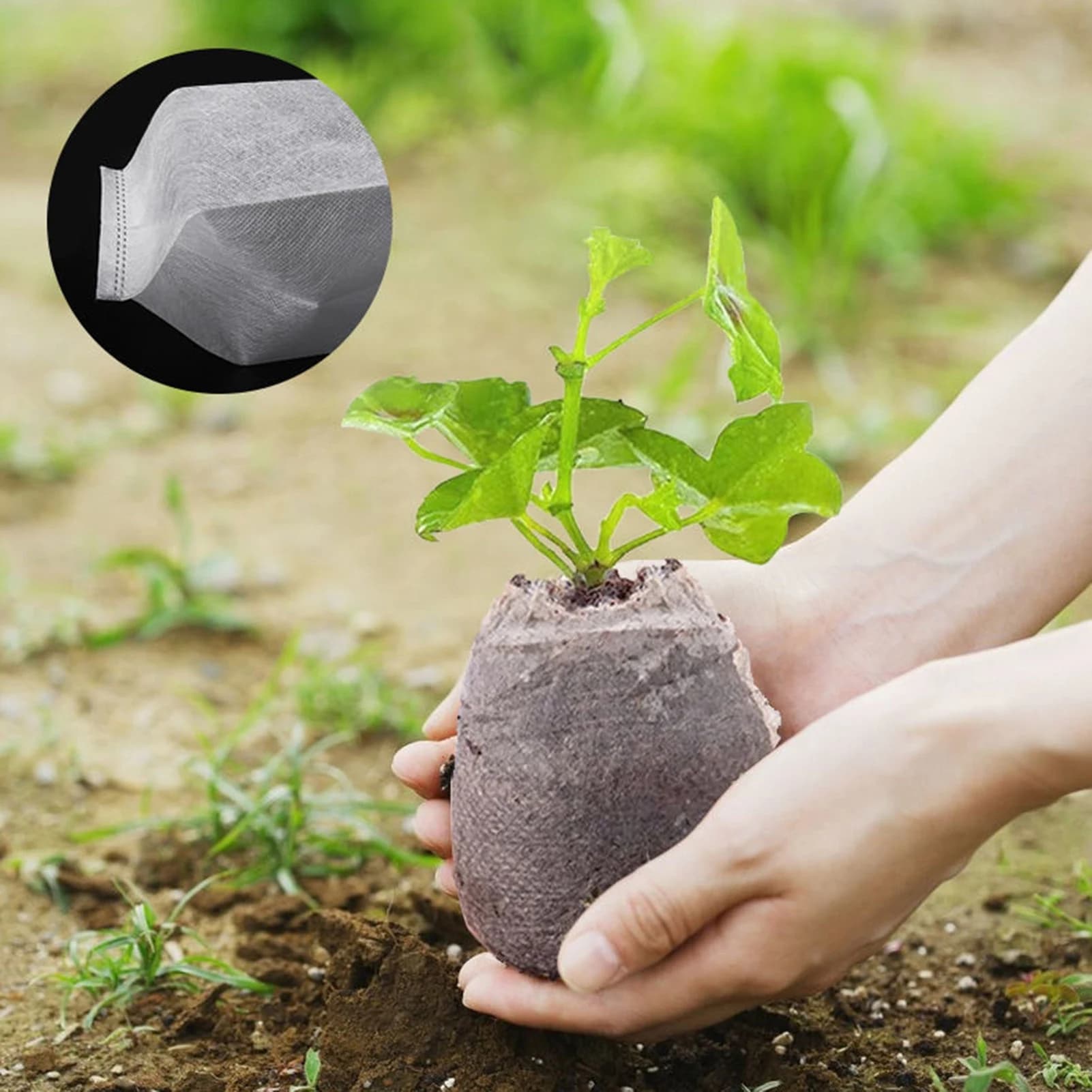 100-500 pieces biodegradable nursery bag plant plant crops seeds nonwoven fabric bags for sowing flower pots for home garden accessories tools