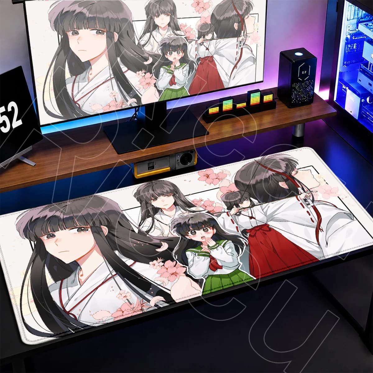 Hot Anime Inuyasha Mouse Pad HD Printing Extended Table Mauspad Large Kawaii Girl Kikyo Gaming Office Carpet 900x400mm Mouse Mat
