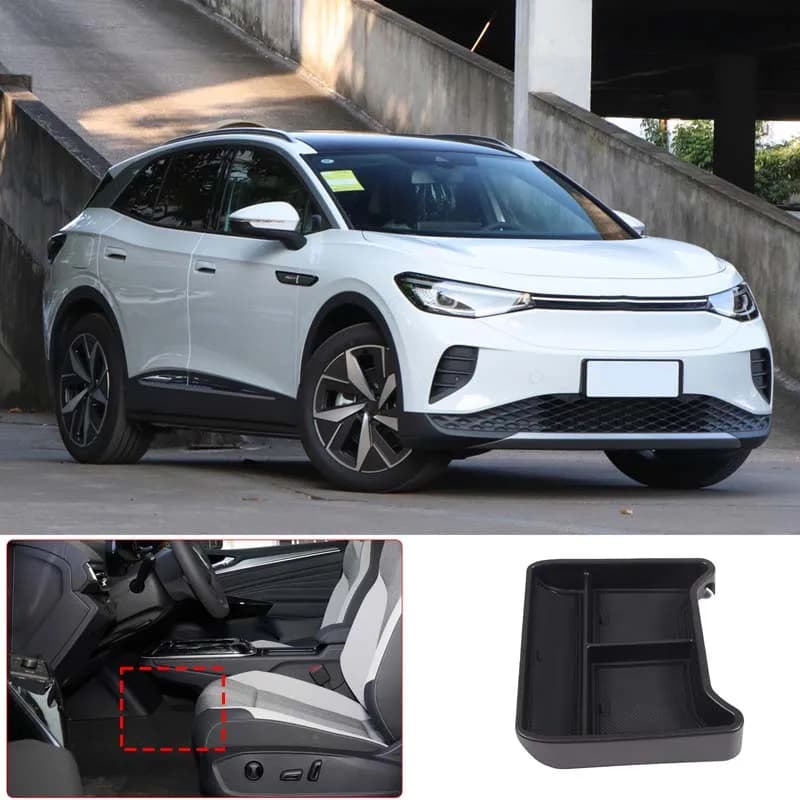 Vassoio inserto scatola portaoggetti inferiore bracciolo console auto compatibile per Volkswagen VW ID.4 ID4 ID 4 CROZZ organizzatore interno