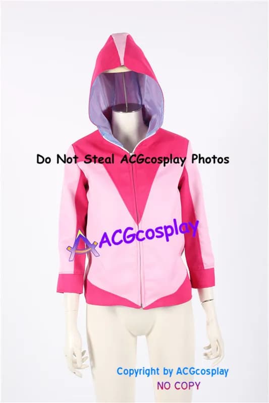 Costume Cosplay Gosei Pink da Sentai Goseiger - Giacca con Cappuccio e Costume Sage