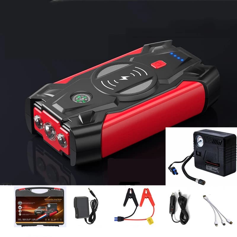 39800 mAh Wireless Power Bank Charger for 12V Car Emergency Starter for iPhone 17 Tablet Auto Jumper Motor Battery Emergency Charger for Car