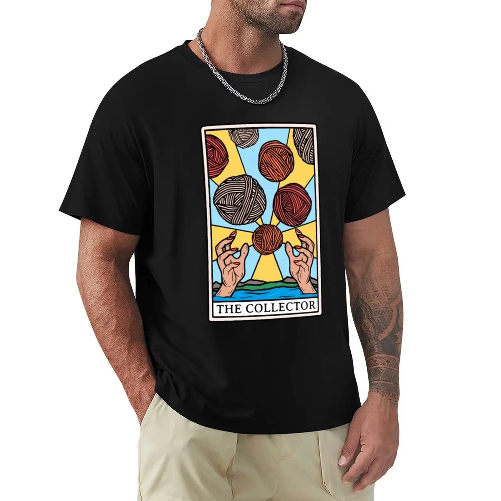 T-shirt The Original Collector Tarot Card, maglietta basic leggera a maniche corte