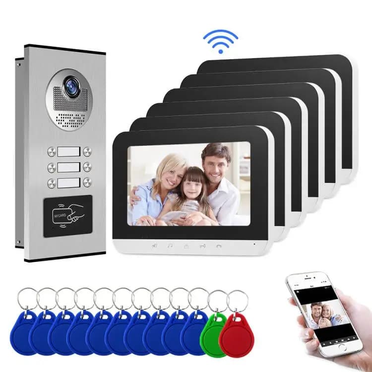 La migliore vendita Smart WiFi Citofono visivo Supporto campanello Citofono bidirezionale Sistema citofonico videocitofonico a 4 fili per la casa