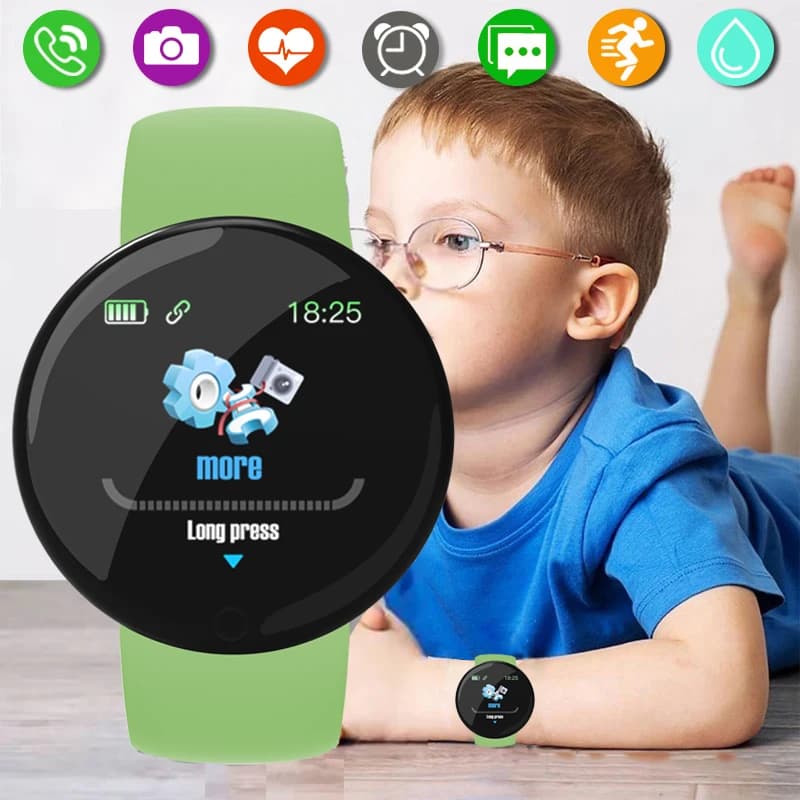 Smart Digital Wrist Watch for Kids, Blood Pressure, Waterproof Smartwatch, Women's Cardio Frequency, Fitness Tracker, Kids Sports Watch