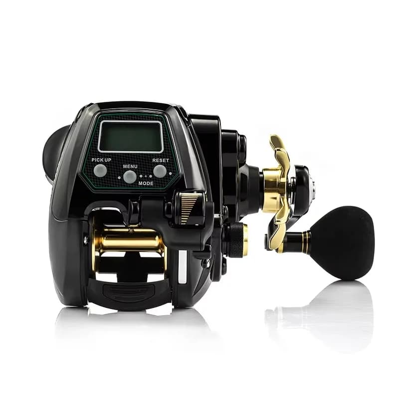 iPopolareiFJORD Automatic Electric Fishing Mill with Powerful Manovella for Great Fish, Battery, Artificial baits, Aluminum Coil, in Sea Cane Offer