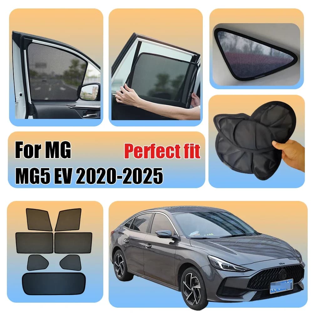 For MG 5 GT SW MG5 EV 2020-2025 Car Front Shield Window SunShade Windshield Rear Side Window Curtain Sun Shade Visor