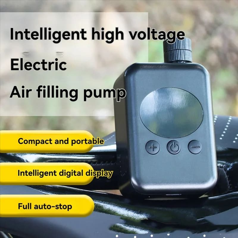Y67A-Pompa da bicicletta elettrica Mini portatile con manometro digitale PSI Gonfiatore per pneumatici per bici da moto da strada