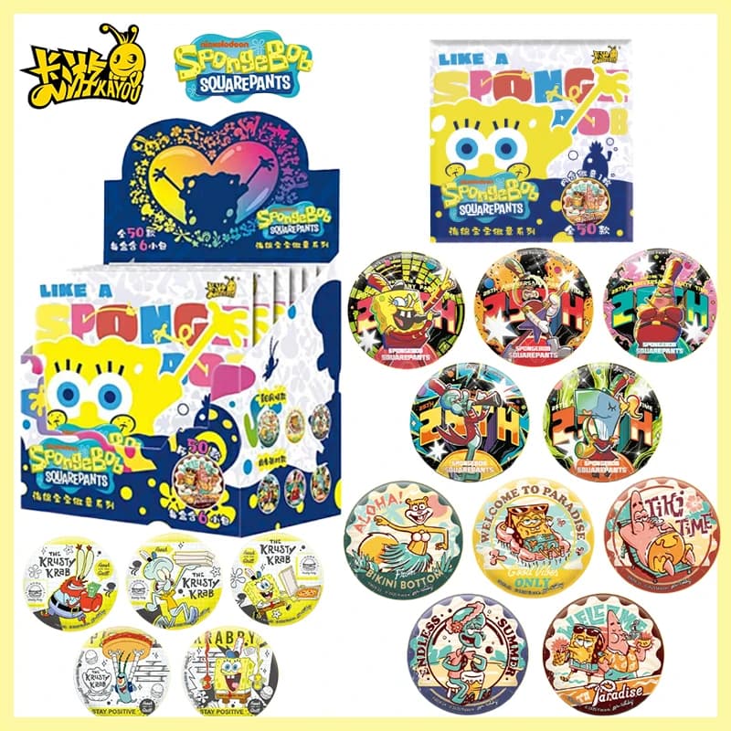 KAYOU SpongeBob SquarePants 25° Anniversario - Serie di Badge in Latta - Spilla Distintiva Personaggio Squidward Tentacles - Regalo Merchandising per Bambini