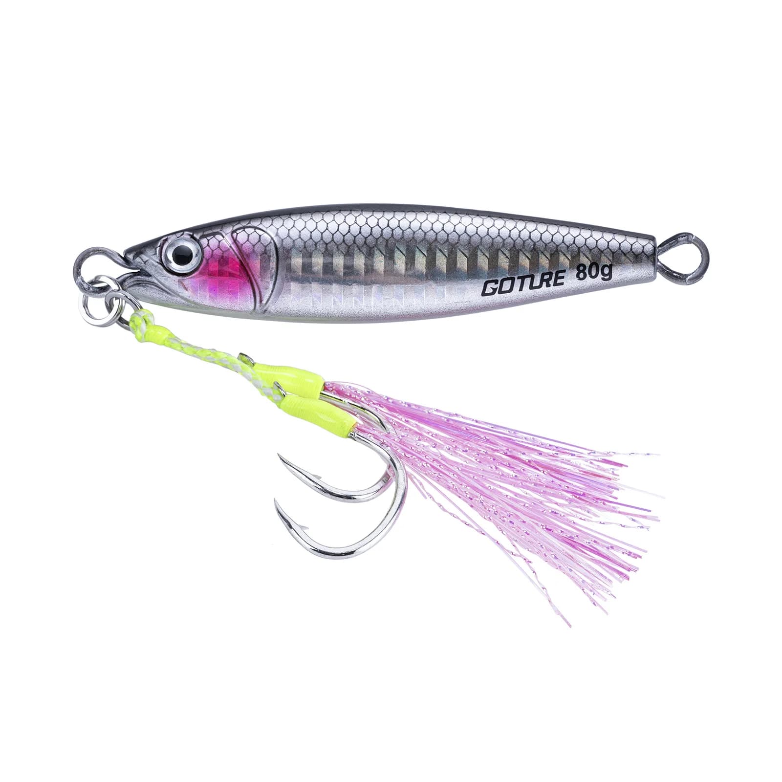 Goture 1-5pcs Metal Jig Fishing Lures Sea Fishing Jigs Artificial Swimbait Hard Bait Jerkbait Iron Plate Double Hooks Wholesale