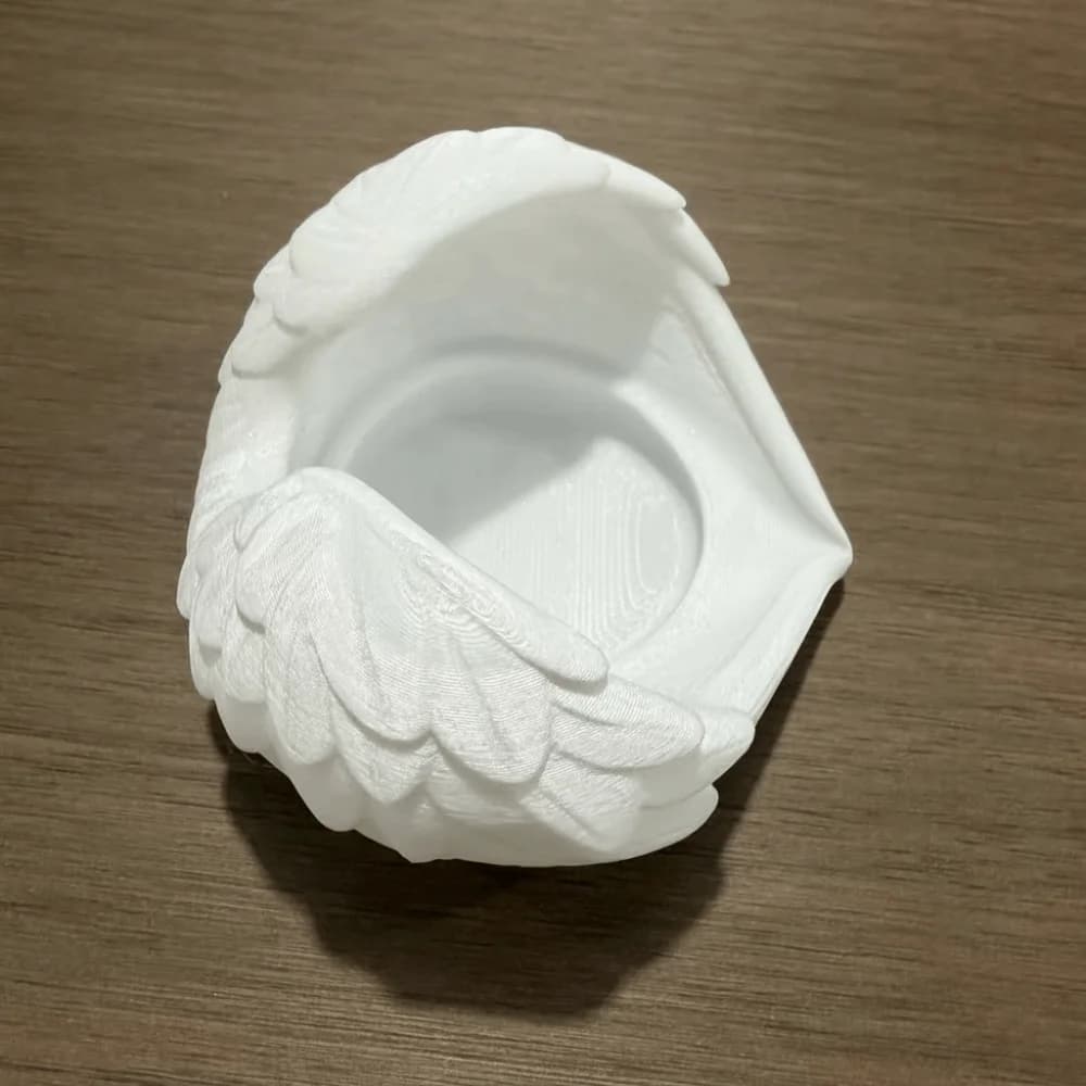 Plastic 3D Printed Wings Candle Holder Stable Artistic Candlestick Decorative Candlestand Candle Cup Desktop Display