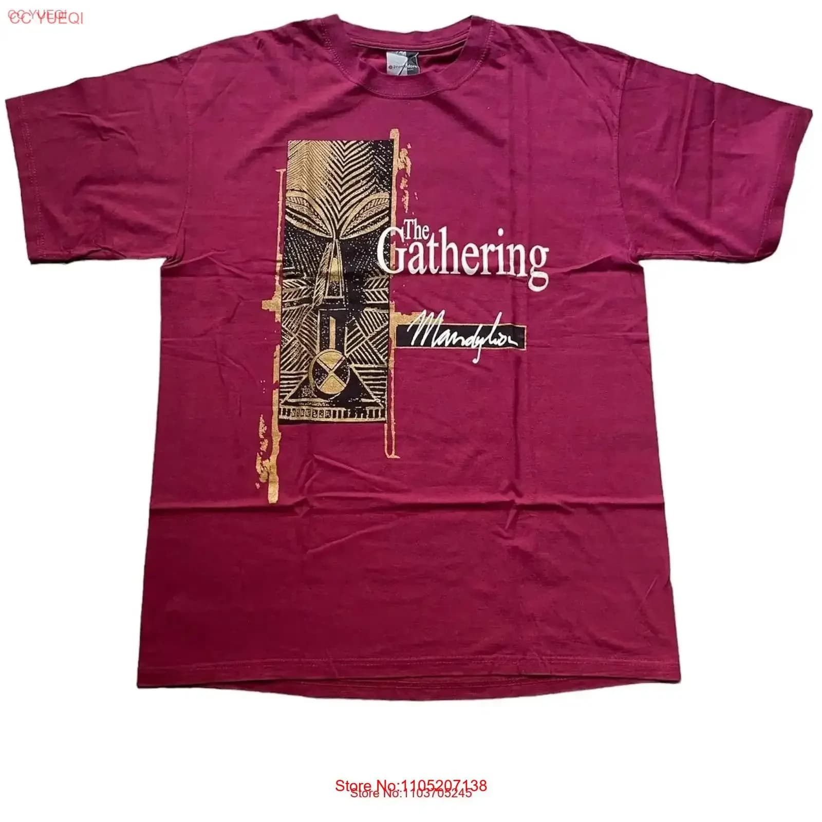The Gathering mandylion camicia anni '90 bordeaux vintage lavato streetwear abiti firmati Comodo e traspirante moda allungata