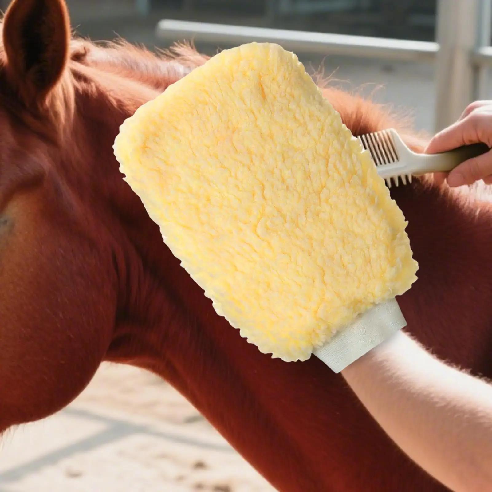 Guanto applicatore per guanti per zecche per cavalli, guanto per toelettatura in pile per la pulizia del bagno, guanto multifunzionale per animali, gatti, cani, coniglietti