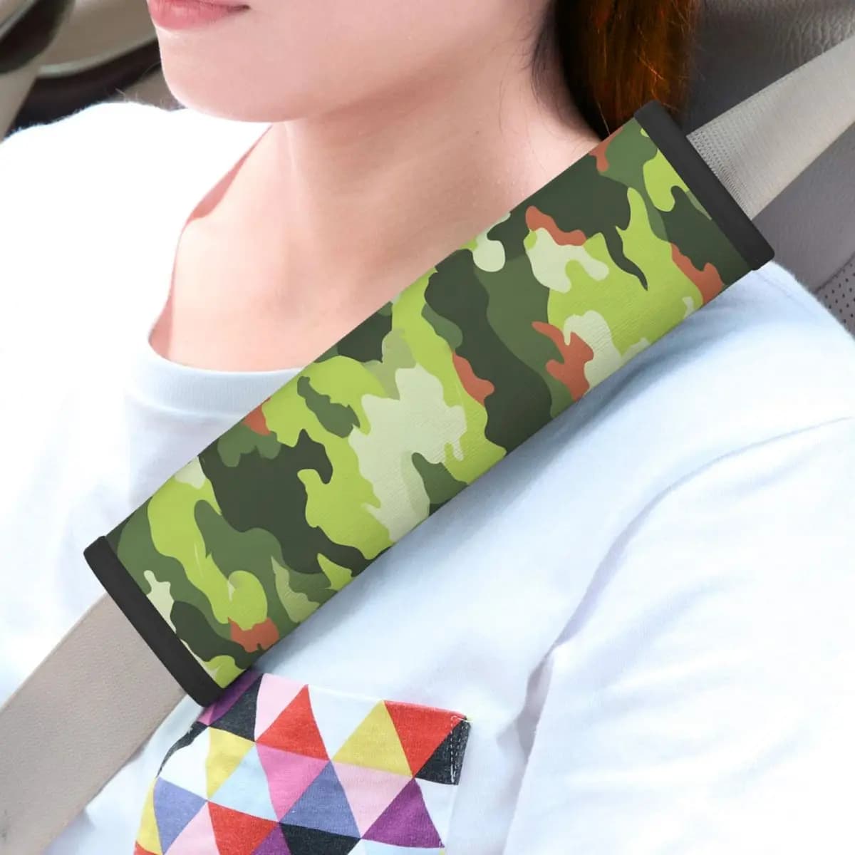 2 Pack Camo Camouflage Car Seat Belt Pads Comfort Harness Pads Automotive SeatBelt Cover