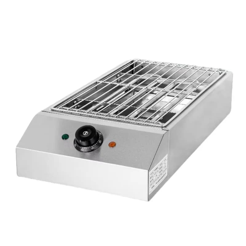Griglia Elettrica per Barbecue Senza Fumo con Controllo Preciso della Temperatura, Corpo in Acciaio Inossidabile
