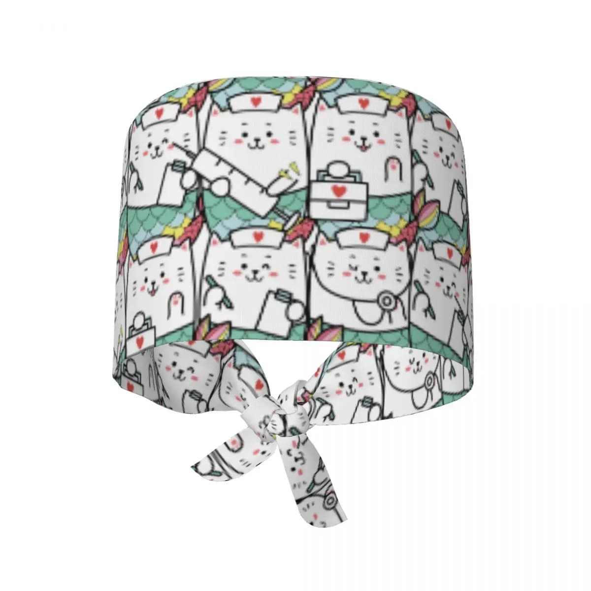 Gatto Sirena Infermiera Modello medico Berretti chirurgici infermieristici Toelettatura animali Cappelli da lavoro infermieristici Berretto Vintage Uomo Donna Scrub Cappelli