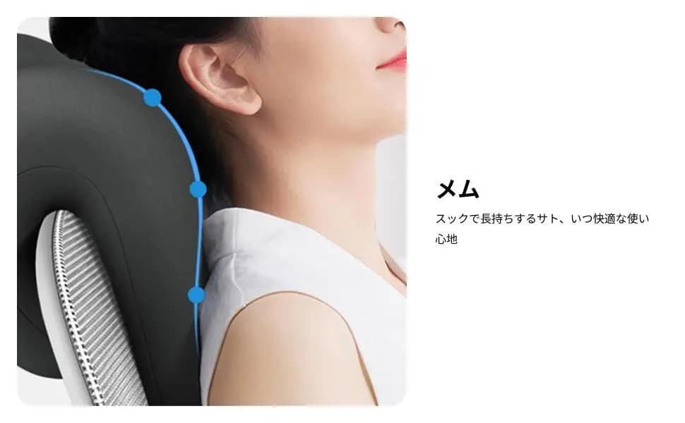 Cuscino Ergonomico in Memory Foam per Ufficio, Poggiatesta per Riposo, Cuscino Cervicale per Casa, Pausa Pranzo, Viaggi e Sonno