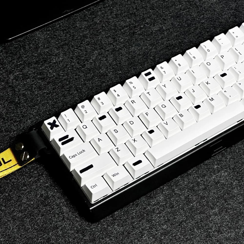 Copritasto modificato da 128 tasti PBT bianco puro personalizzato Cherry Keycap adatto per tastiera meccanica dei giocatori Cherry MX