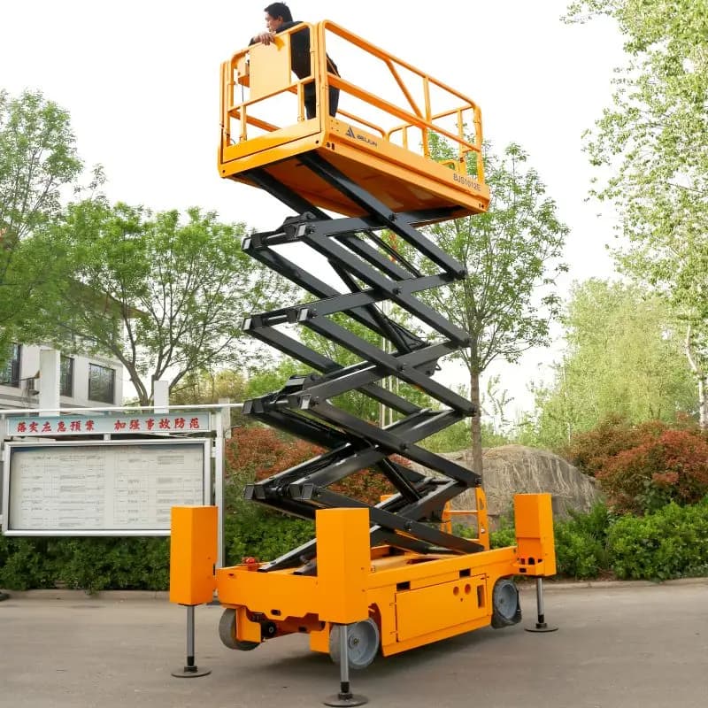 10M Mobile Hydraulic Scissor Lift Self-Propelled Aerial Platform Freight Elevator CE Certified