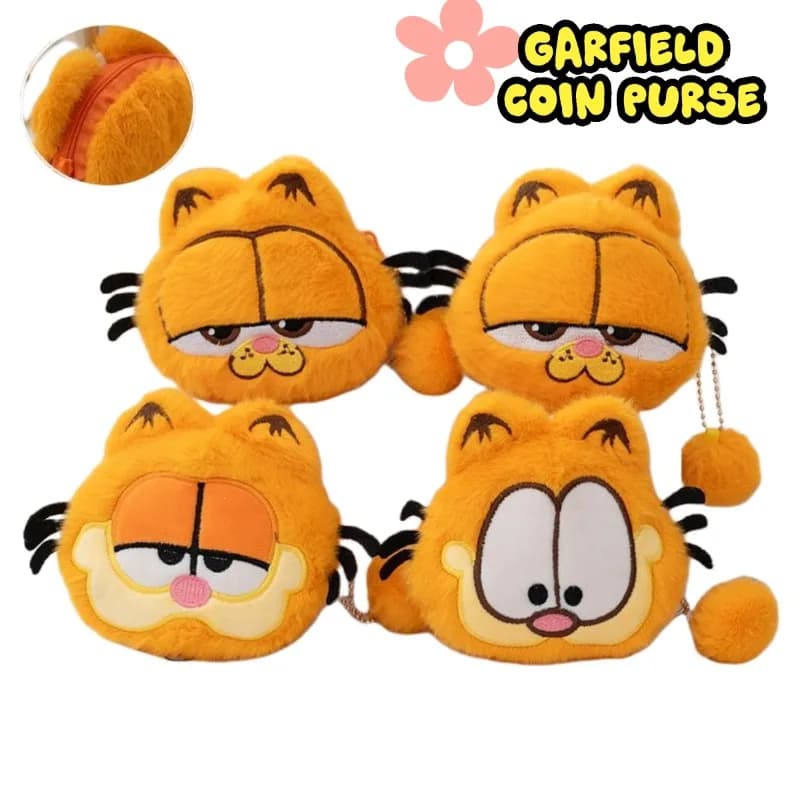 Portachiavi Peluche Kawaii di Garfield, Ciondolo Bambola Animale Carino, Charm per Borsa e Portafoglio, Accessori Moda