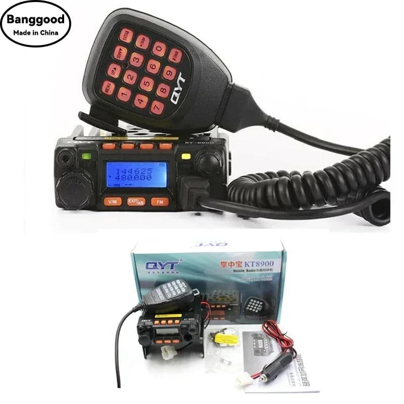 QYT KT-8900 VHF 25W / UHF 20W Mini mobile dual band ad alta potenza 136-174 e 400-480MHz Autoradio KT8900 Walkie Talkie a lungo raggio