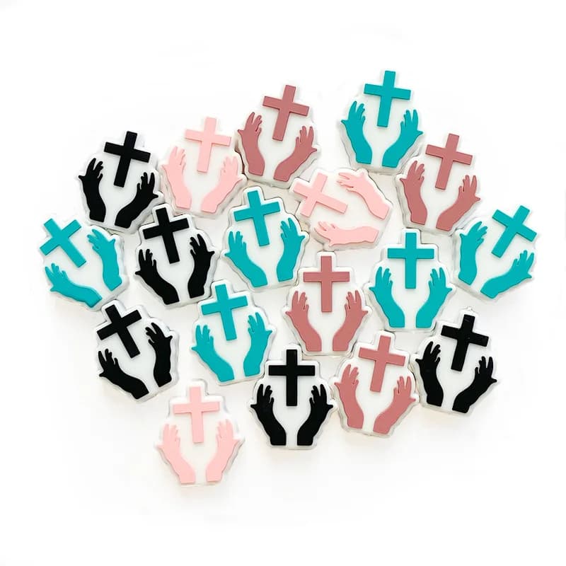 10 pezzi di perline in silicone per cartoni animati mini perline di messa a fuoco per penne perline per massaggiagengive in silicone per uso alimentare gioielli fai da te accessori per catena ciuccio
