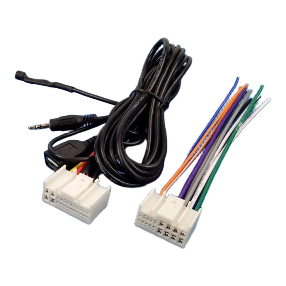 Cavo Adattatore USB da 3,5 mm per Microfono, Cablaggio Radio a 24 Pin Compatibile con Accessori Auto KIA K4