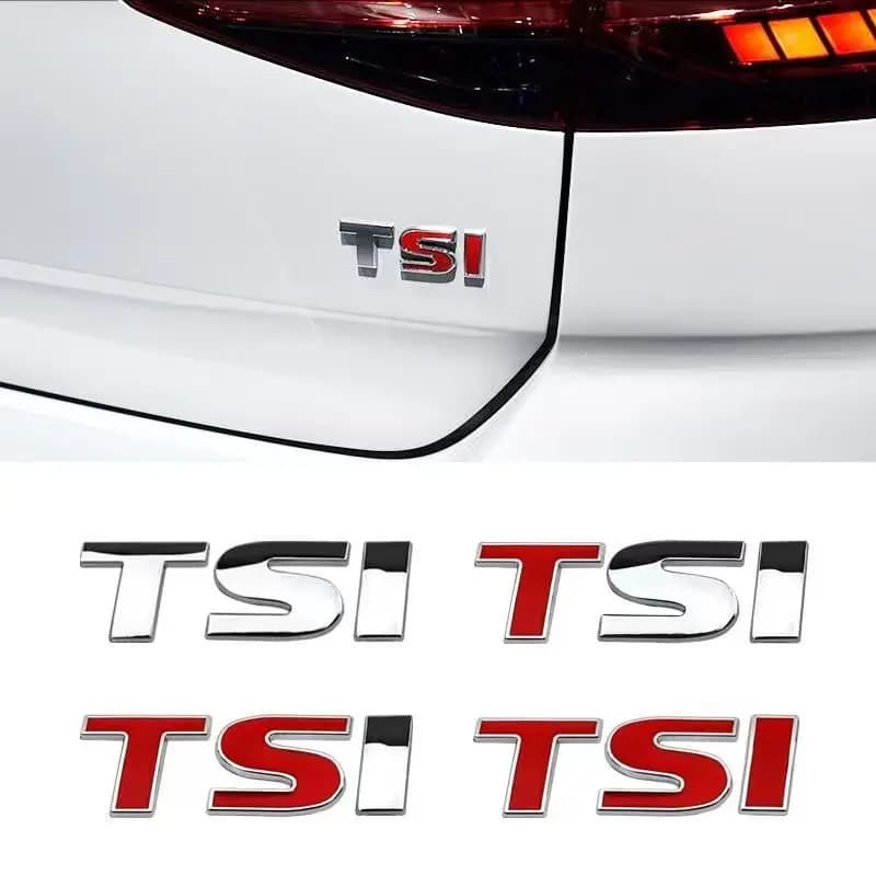 3D Metallo TSI Lettera Baule Posteriore Emblema Distintivo Adesivi Decal Car Styling Per VW Polo Golf 5 6 7 CC Passat B5 B6 Bora Volkswagen