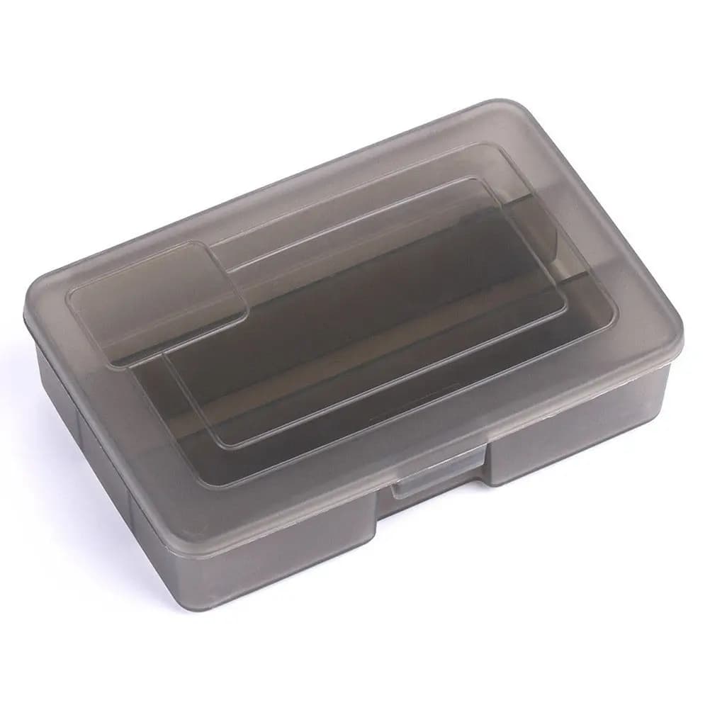 2 Pezzi Scatola Portaoggetti in Plastica Trasparente Resistente per Attrezzatura da Pesca, Organizzatore a 3 Scomparti per Esche e Accessori, Impermeabile