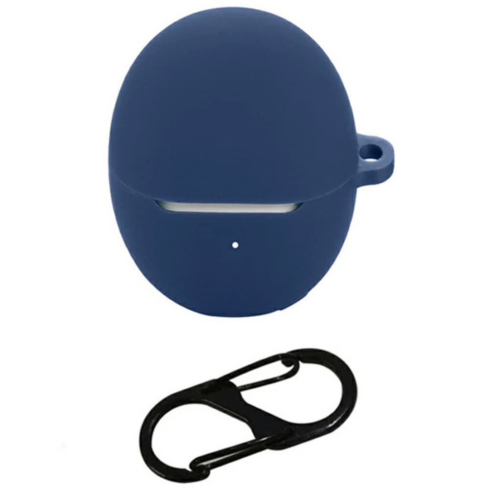 Per Honor Tiinlab S7 Custodia per auricolari compatibile Bluetooth con copertura protettiva in silicone con fibbia anti smarrimento - Blu scuro