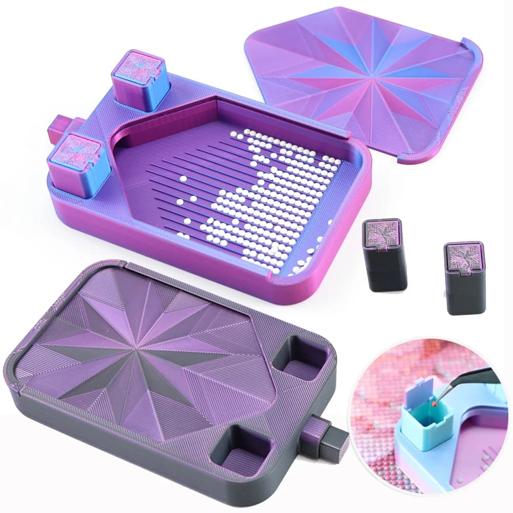 Tray for painting with diamonds colored with lids and small pattumiera, new tools and accessories for art with diamonds for artistic kits with DIY diamonds