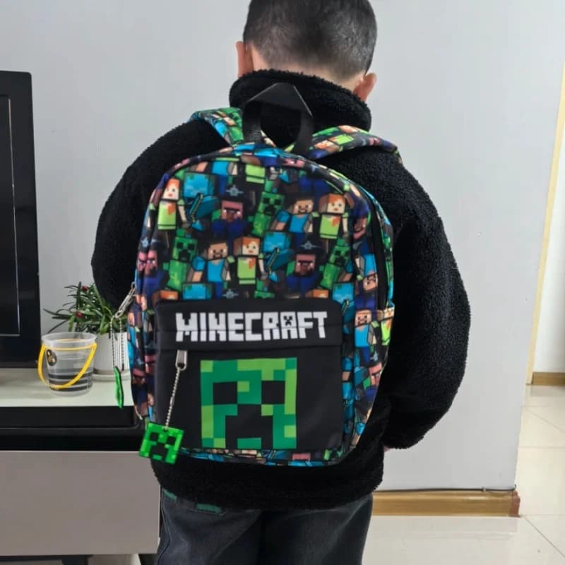 In Stock Block Graffiti Pop Backpack Lightweight Peimary School Bag For Boys Girls Small Large Size Student Daypack