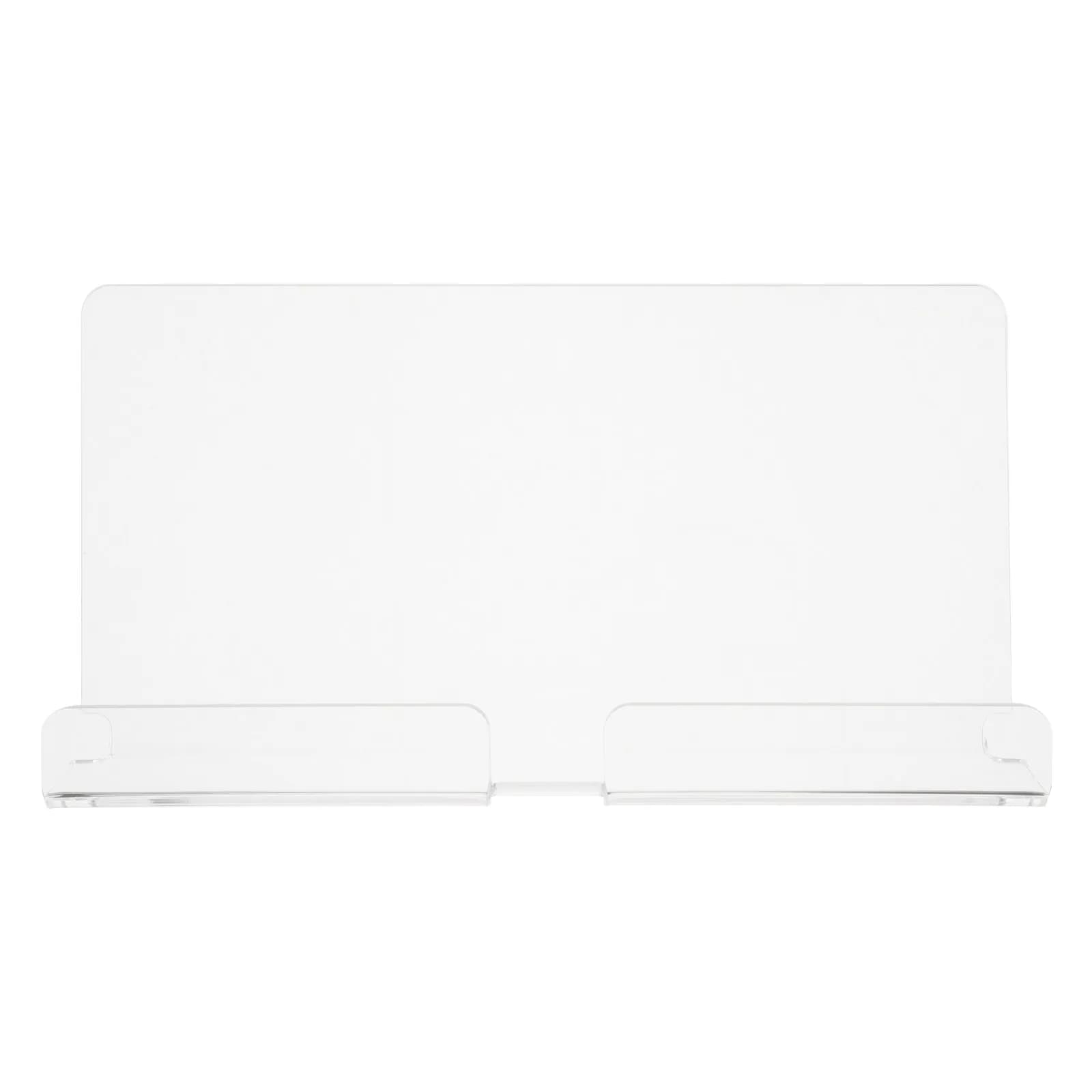 Universal Adhesive Tablet Wall Mount Holder Clear Acrylic Hands-Free Stand for Tablets Smartphones E-Readers Charging Hole Cable