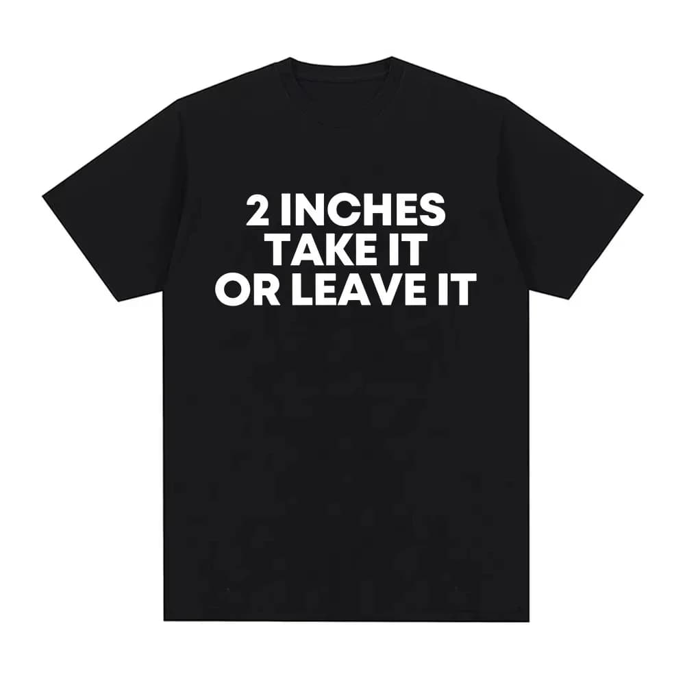 T-shirt divertente con stampa 'Take It or Leave' da 2 pollici, con scherzi inadatti e riferimenti a 'Wiener Person', a maniche corte