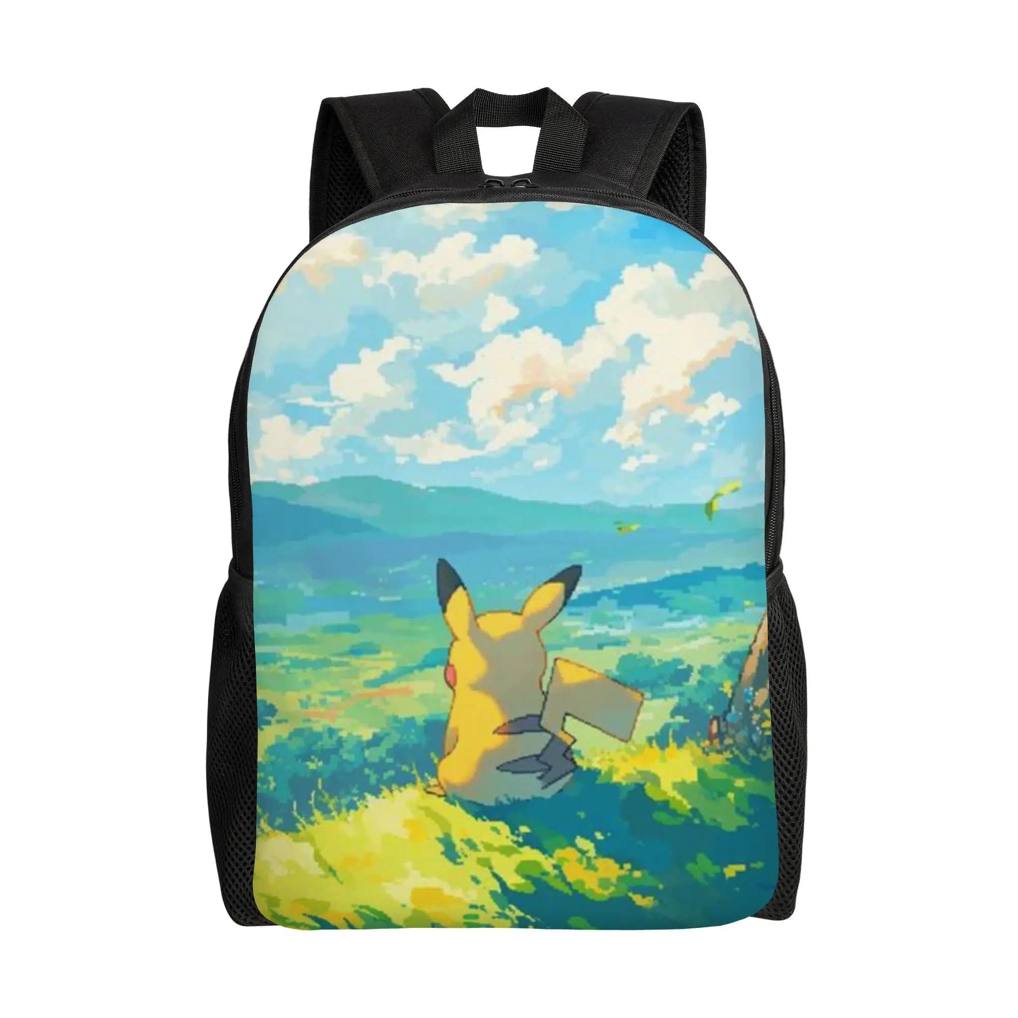 Zaino Casual per Studenti Universitari Pikachu Giallo Fulmineo - Perfetto per il Ritorno a Scuola