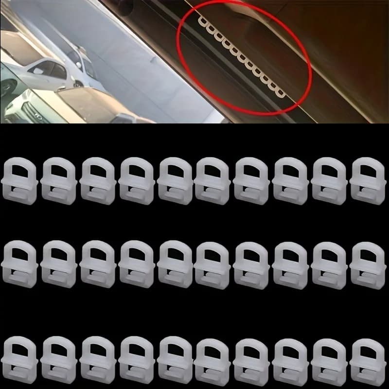40Pcs For Volvo FM500 Auman Dongfeng J6 Truck Car Door Glass Curtains Cloth Straight Pulley Rings Plastic Fasteners Clip Rivet