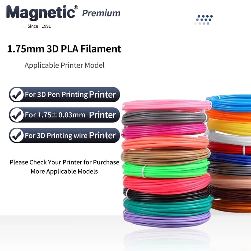 3D pen printing with PLA filament 14 colors Diameter 1.75 mm Precision 0.03 mm Refilling safe odor plastic for 3D children's print pen