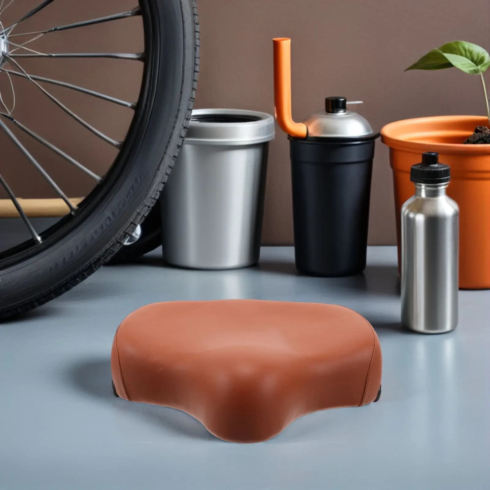 Cuscino per Sella Bici da Esercizio Imbottito con Design Ergonomico per Ciclismo Indoor Confortevole e Lunghe Corse, Supporto per Attrezzatura da Allenamento Domestico