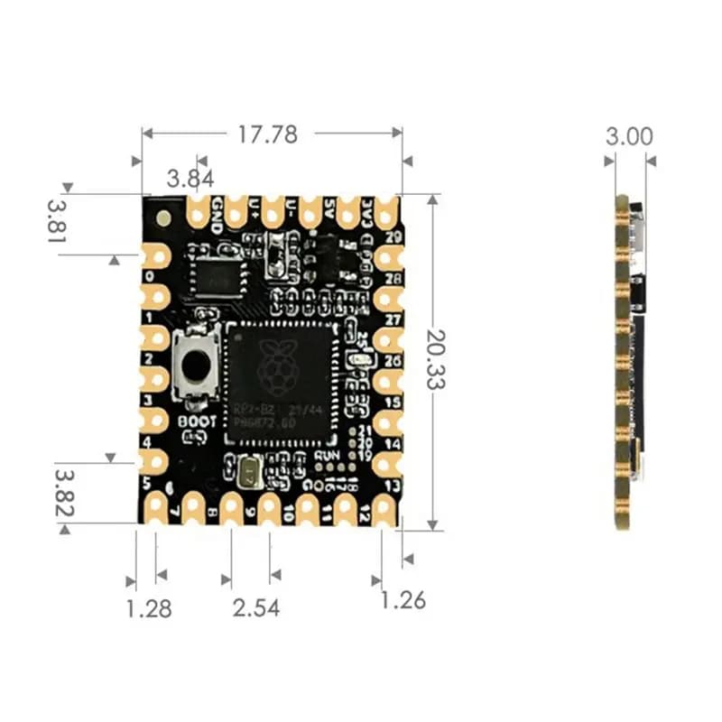 Scheda di sviluppo ufficiale basata sul processore Dual Core RP2040 per Raspberry Pi Pico RP2040 Core A