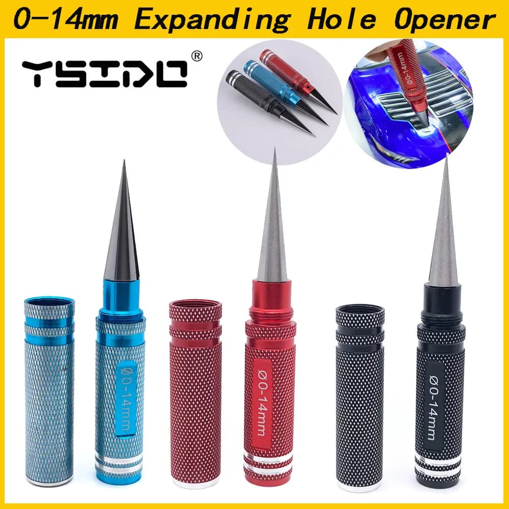YSIDO scala 0-14mm alesatore alesatore foro per punzonatura foro in acciaio raccordo RC per RC elicottero aereo auto guscio in acciaio alto