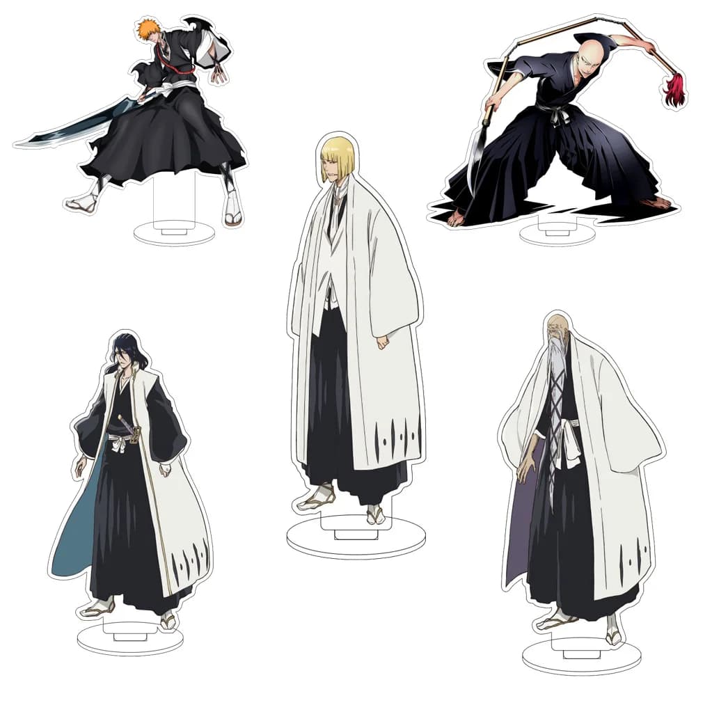 16CM Anime Bleach Ishida Uryuu Inoue Orihime Urosaki Ichigo Kuchiki Rukia Cos Acrylic Figure Stand Ornaments Chirstmas Gifts