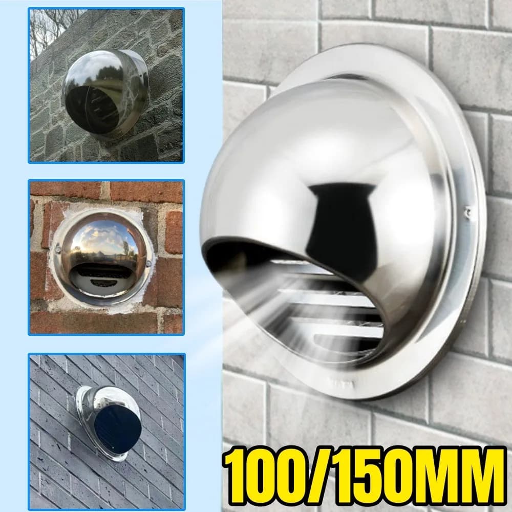 100/150mm 100/150mm stainless steel vent ducting air vent cap for ceiling with cooling air for round waterproof heating
