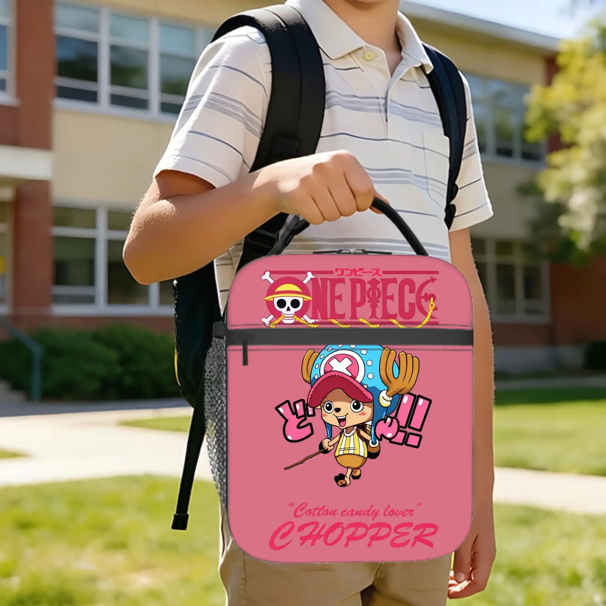 Tony Tony Chopper Borse termiche per il pranzo, borsa termica riutilizzabile, contenitore per il pranzo, contenitore per il pranzo portatile in un unico pezzo, per uomini e donne