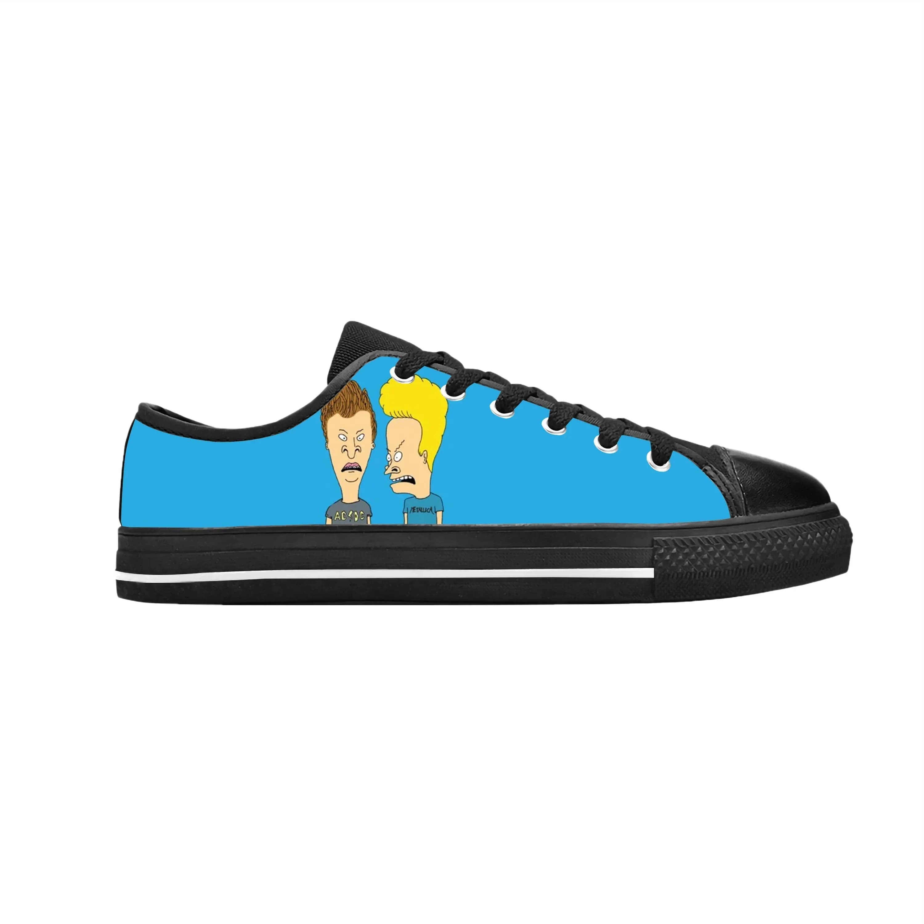 Sneakers basse personalizzate Beavis con stampa cartoon, scarpe da passeggio leggere e comode per tutti i giorni