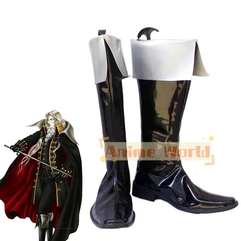 Castlevania Alucard Stivali Cosplay Scarpe Accessori per feste di carnevale di Halloween su misura;3,v'6.f;9,