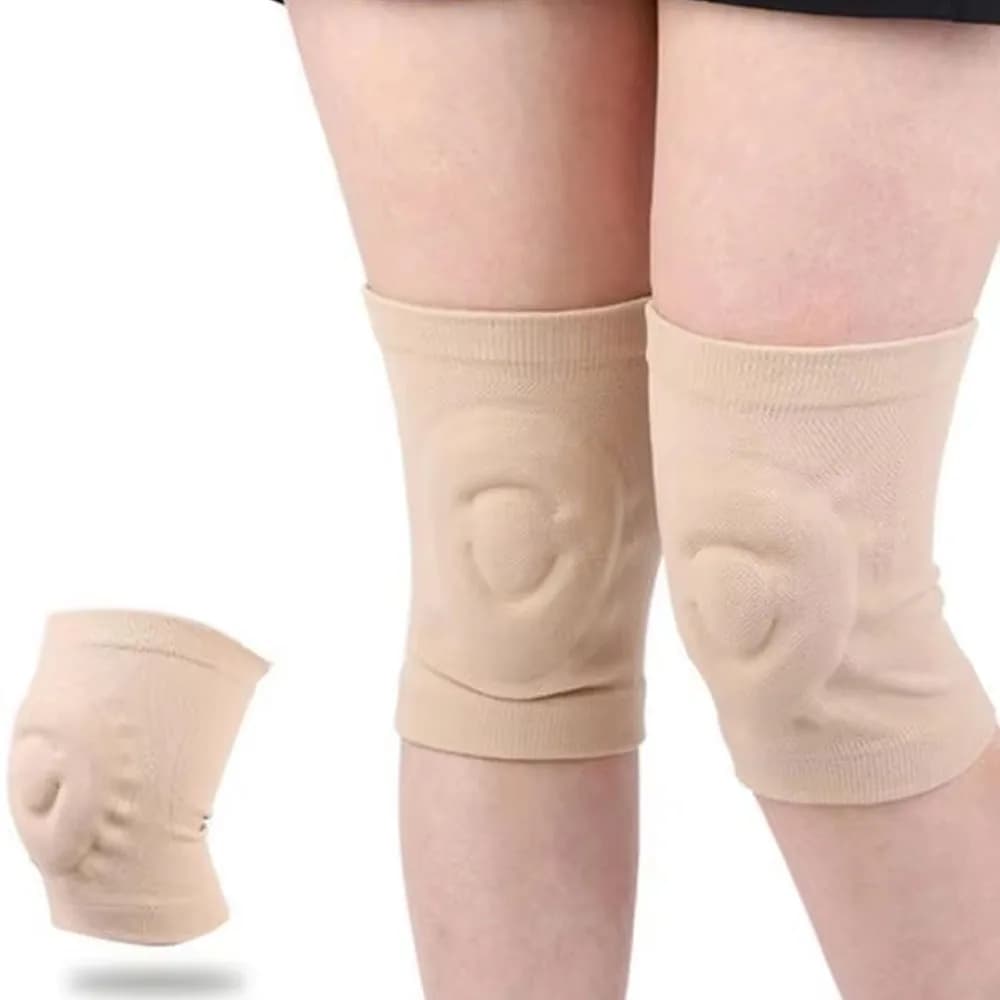 Ginocchiere in silicone da 1 pezzo, supporto per ginocchiera, ginocchiere traspiranti per donna e uomo, facili da usare per la danza