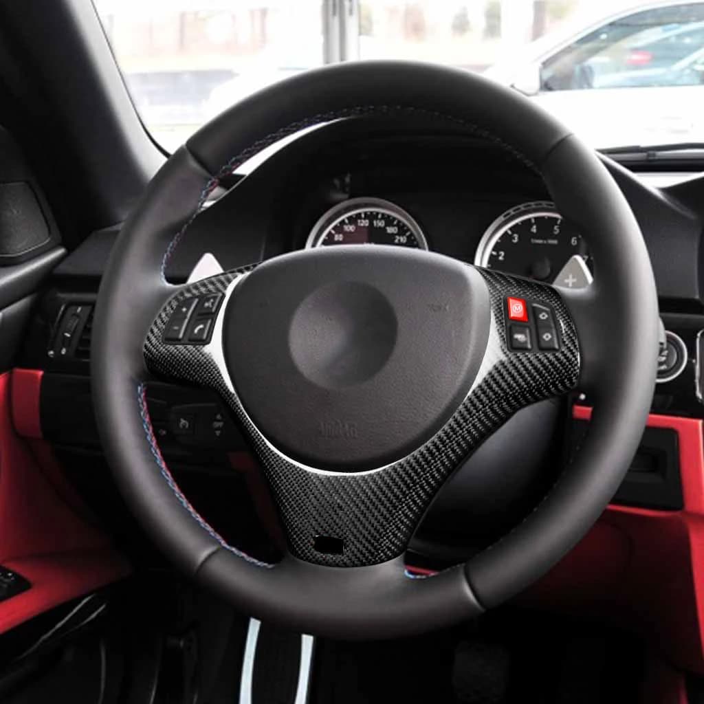 For BMW Series 3 E90 E92 E93 M3 2007-2011 Royal Carbon Fiber Wiper Button Cover Panel Auto Accessories Edit