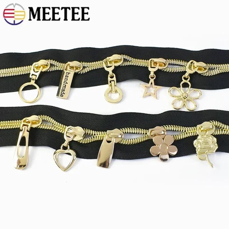 10-50 pezzi 5 # Cursori con cerniera per cerniere in nylon Nastri Borsa Scarpe Cerniere in metallo Tira Cappotto Chiusura con cerniera Kit di riparazione Accessori per cucire fai da te